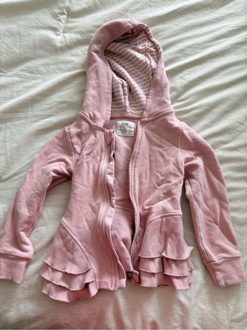 Little Sleepies Pink Hooded Zip-Up Peplum Jacket